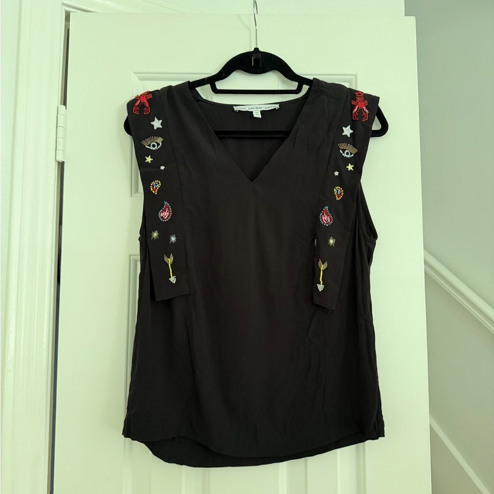& Other Stories Beaded Details Top Size 8